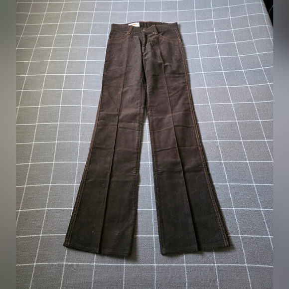 Vintage Pants - Vtg 70s Deadstock Hot Dogs Corduroy Flare Pants 28 x 34